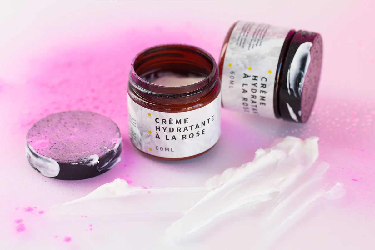 Crème hydratante à la rose