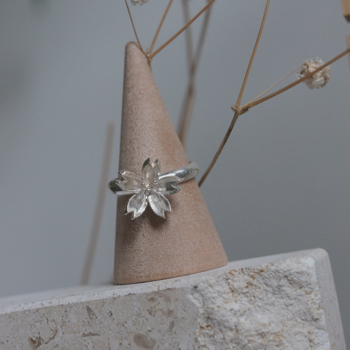 Sakura - bague en argent sterling