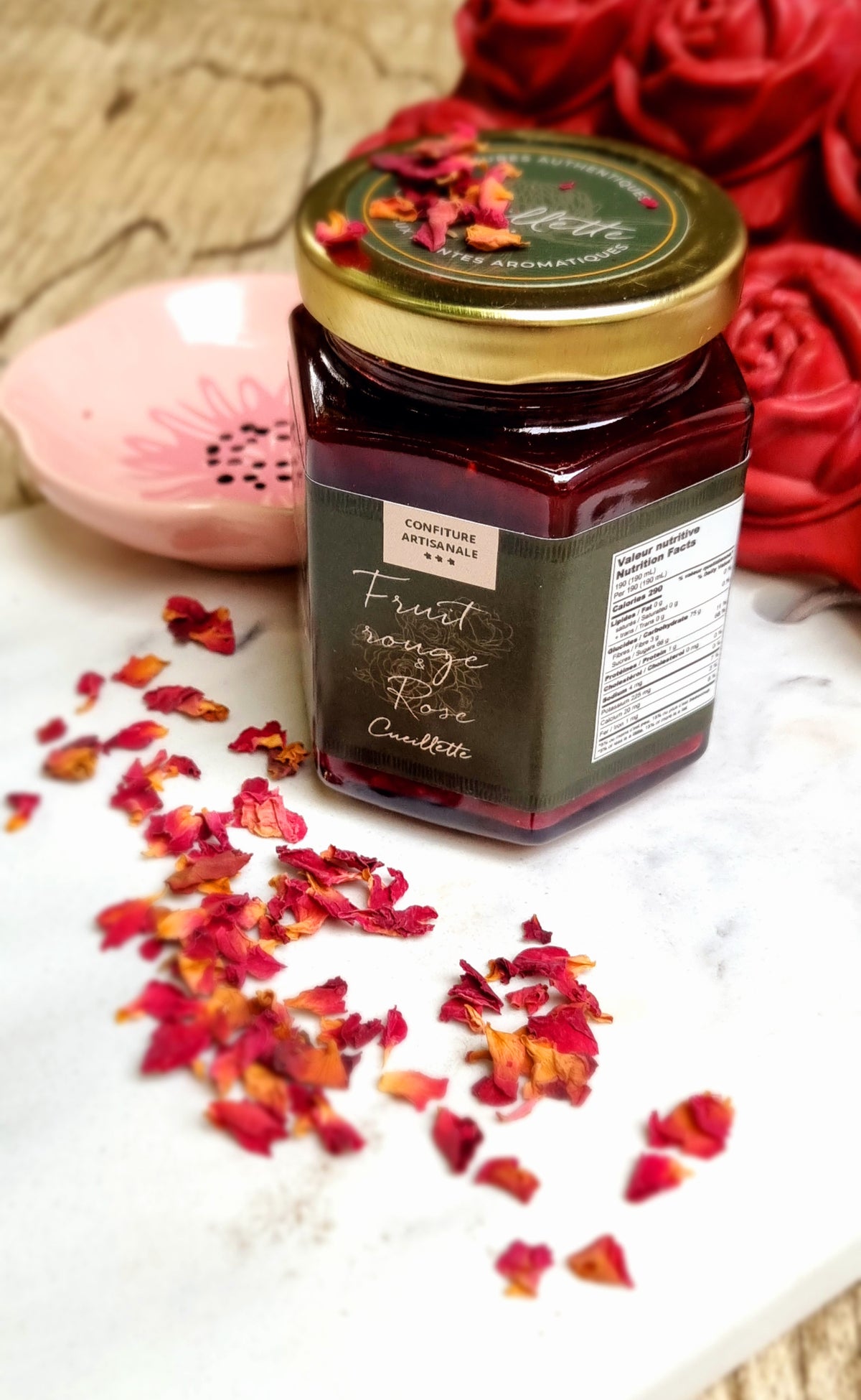 Confiture artisanale - Fruit rouge Rose