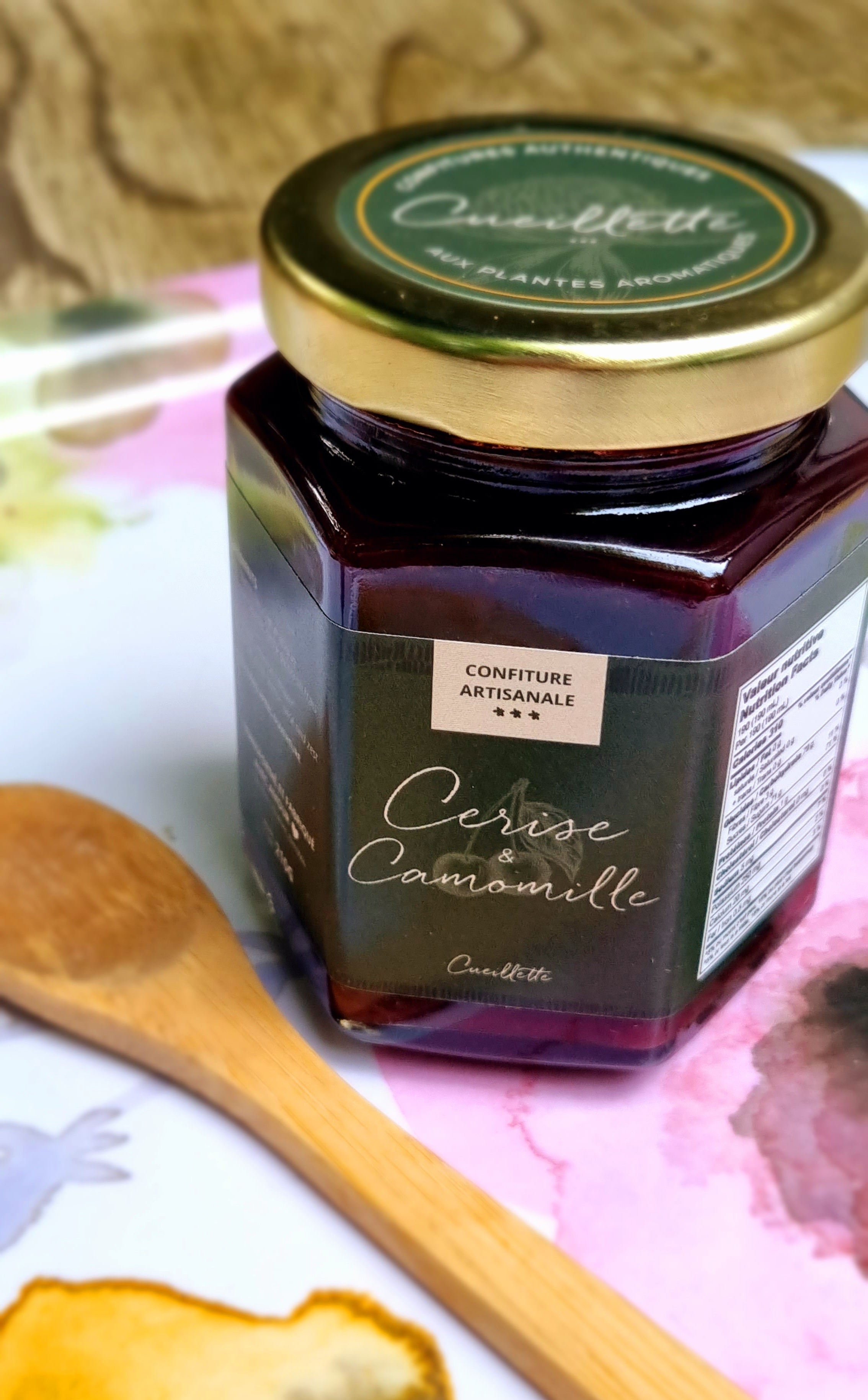 Confiture artisanale - Cerise Camomille