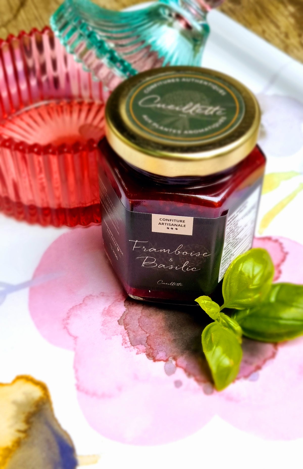 Confiture artisanale - Framboise basilic