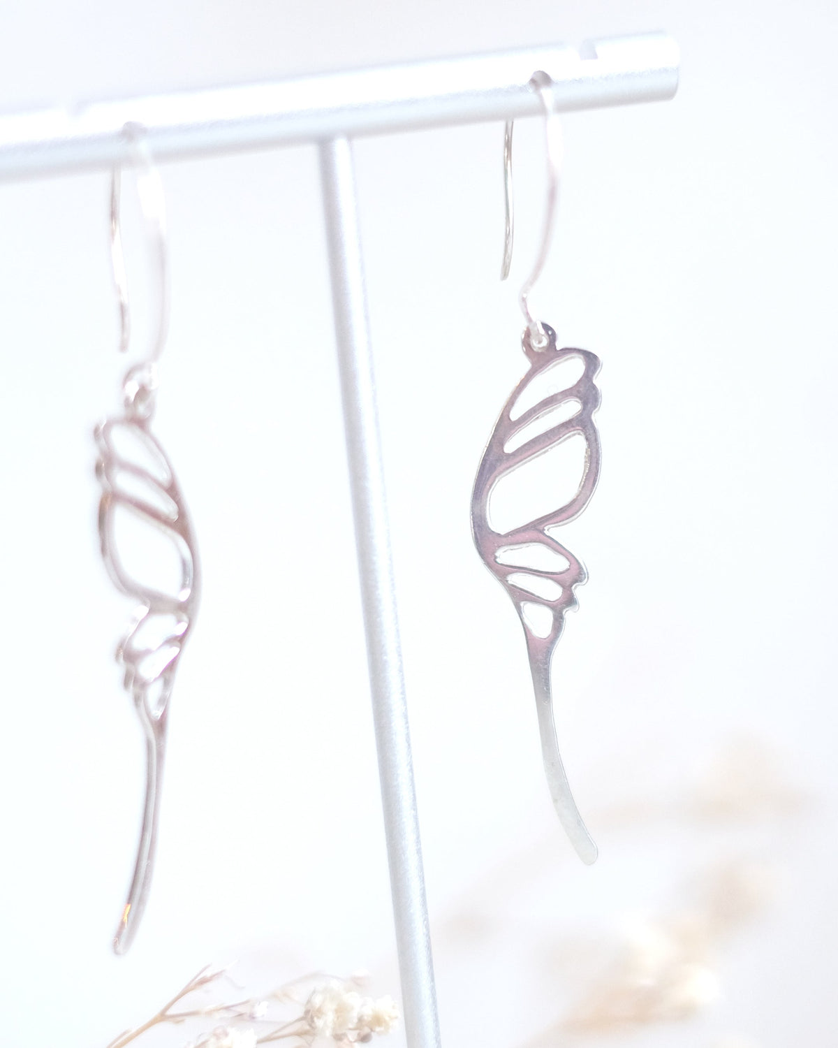 Ailes de papillon - Boucles d'oreilles en argent sterling