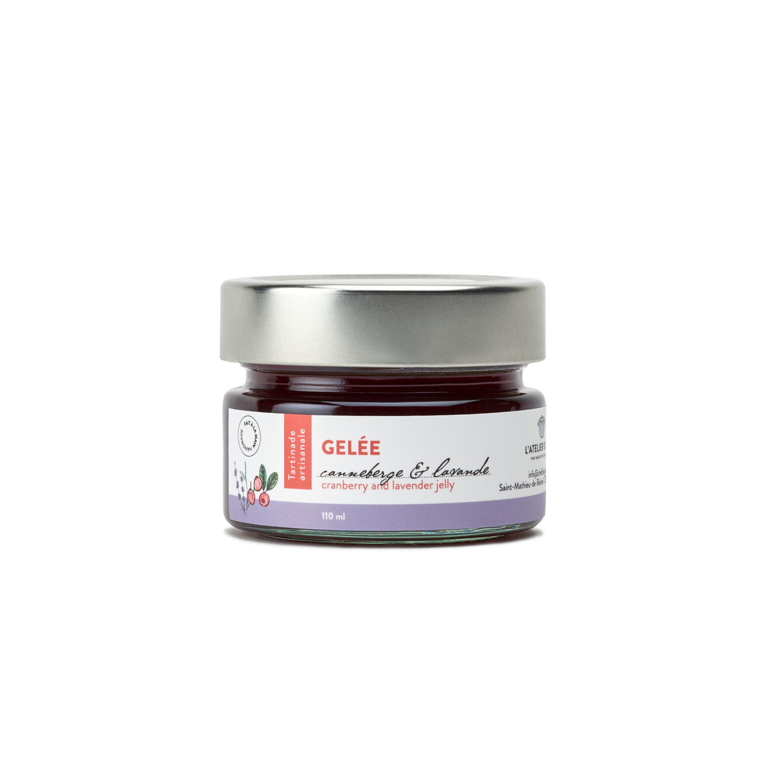 Gelée Canneberge et Lavande - pot
