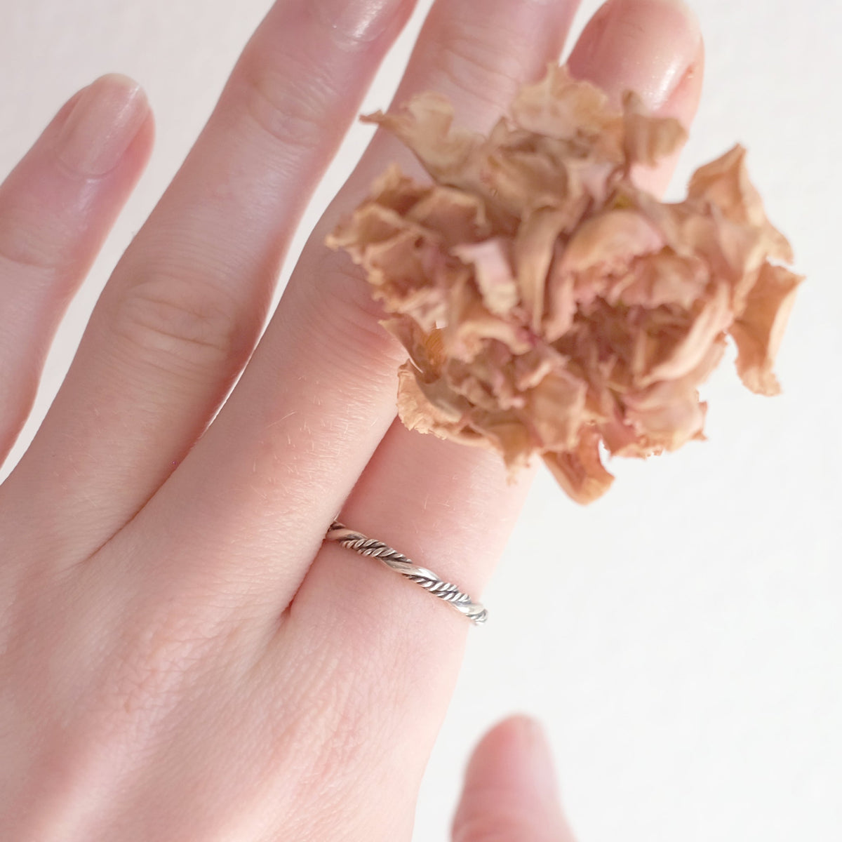 Bague Corde Tressée – Argent Sterling