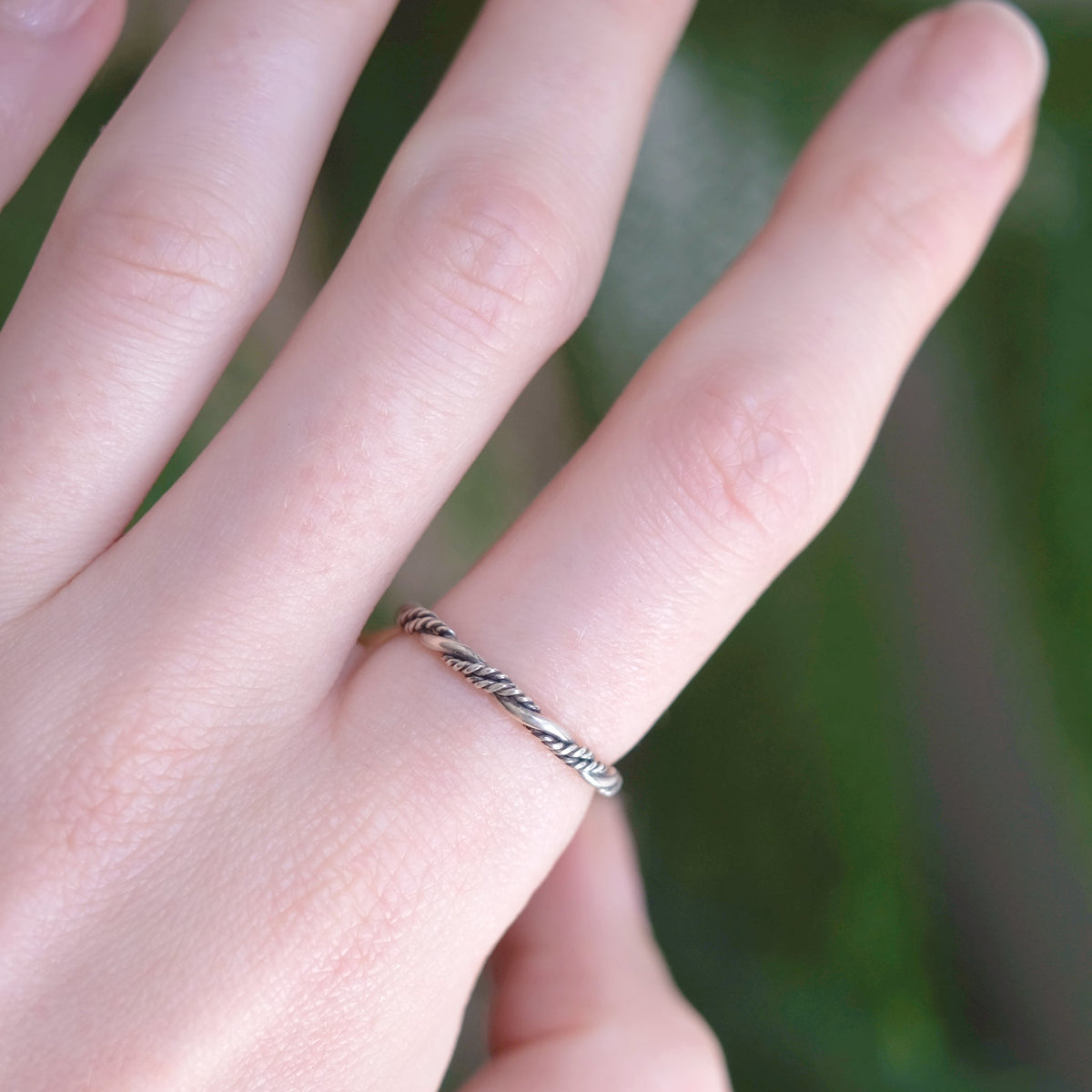 Bague Corde Tressée – Argent Sterling