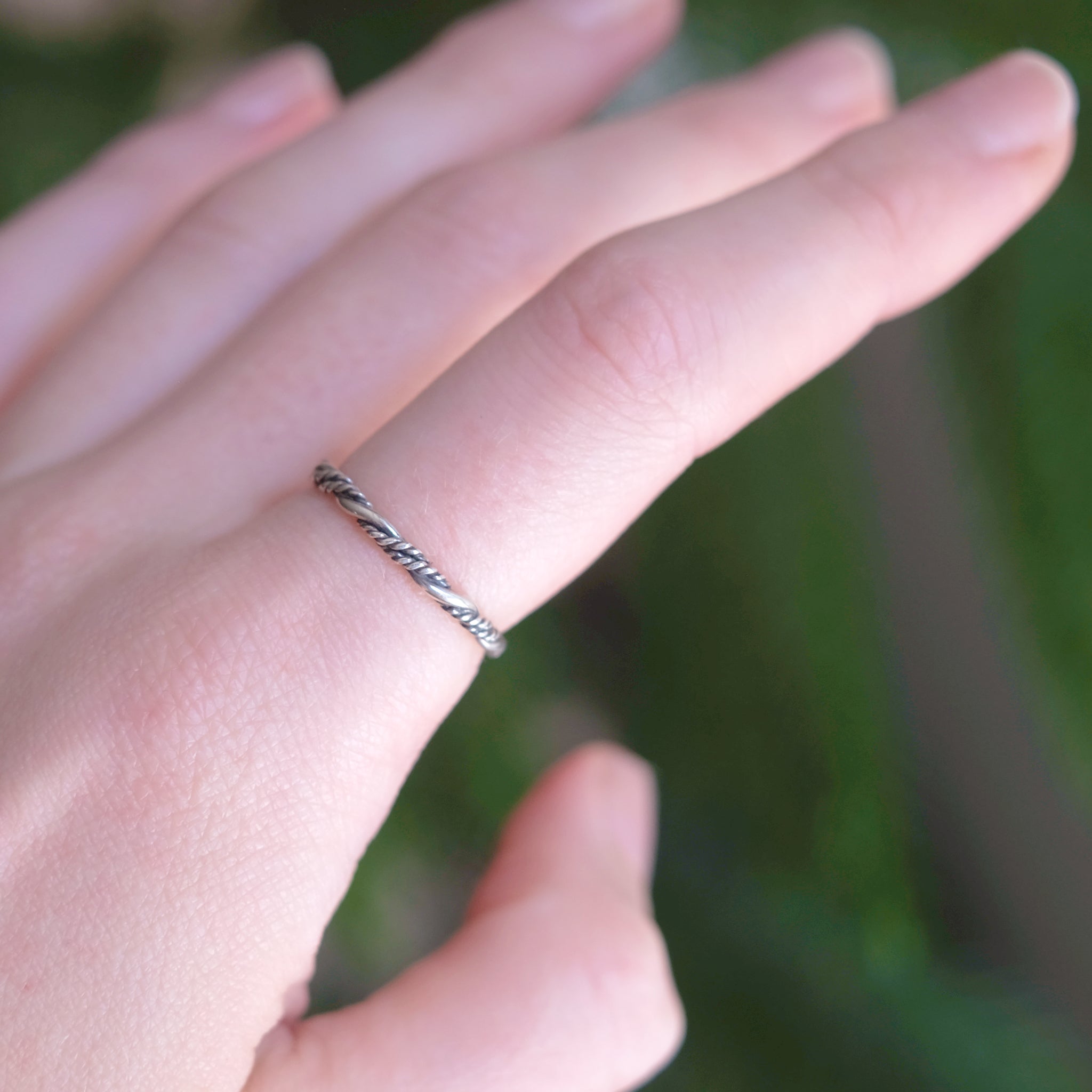 Bague Corde Tressée – Argent Sterling