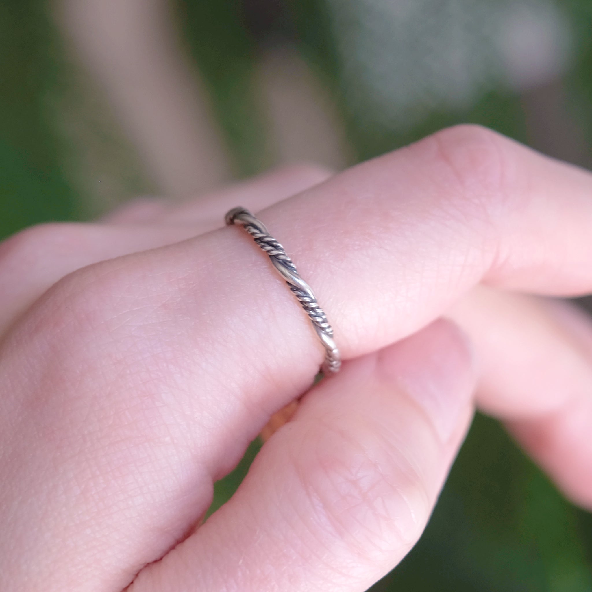 Bague Corde Tressée – Argent Sterling