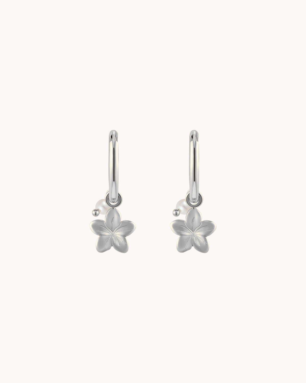 Boucles d'oreilles Hibiscus - shell