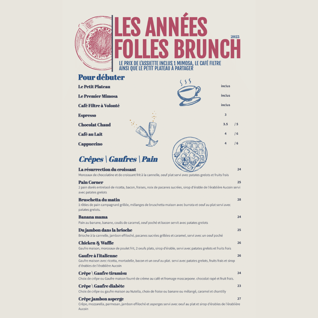 Déjeuner et mimosa pour 2 personnes - Cabaret Les Années Folles