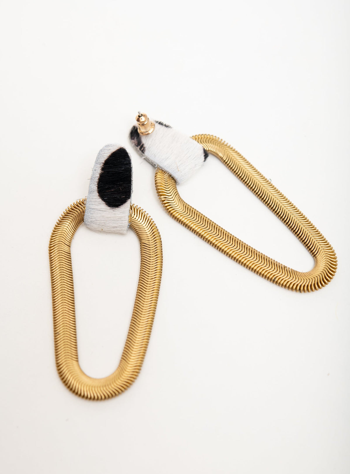 9e AVENUE boucles d'oreilles en cuir et laiton