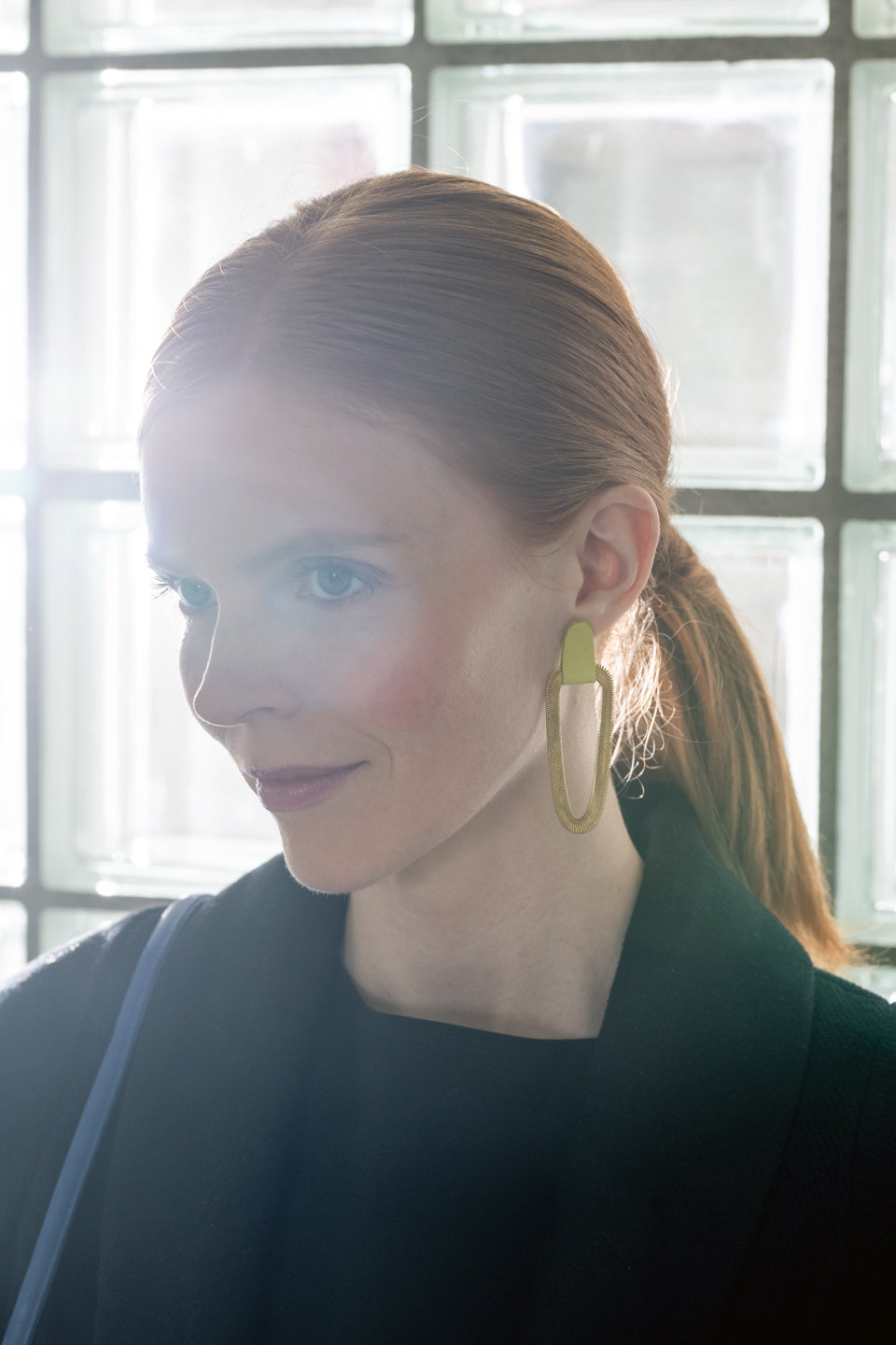 9e AVENUE boucles d'oreilles en cuir et laiton