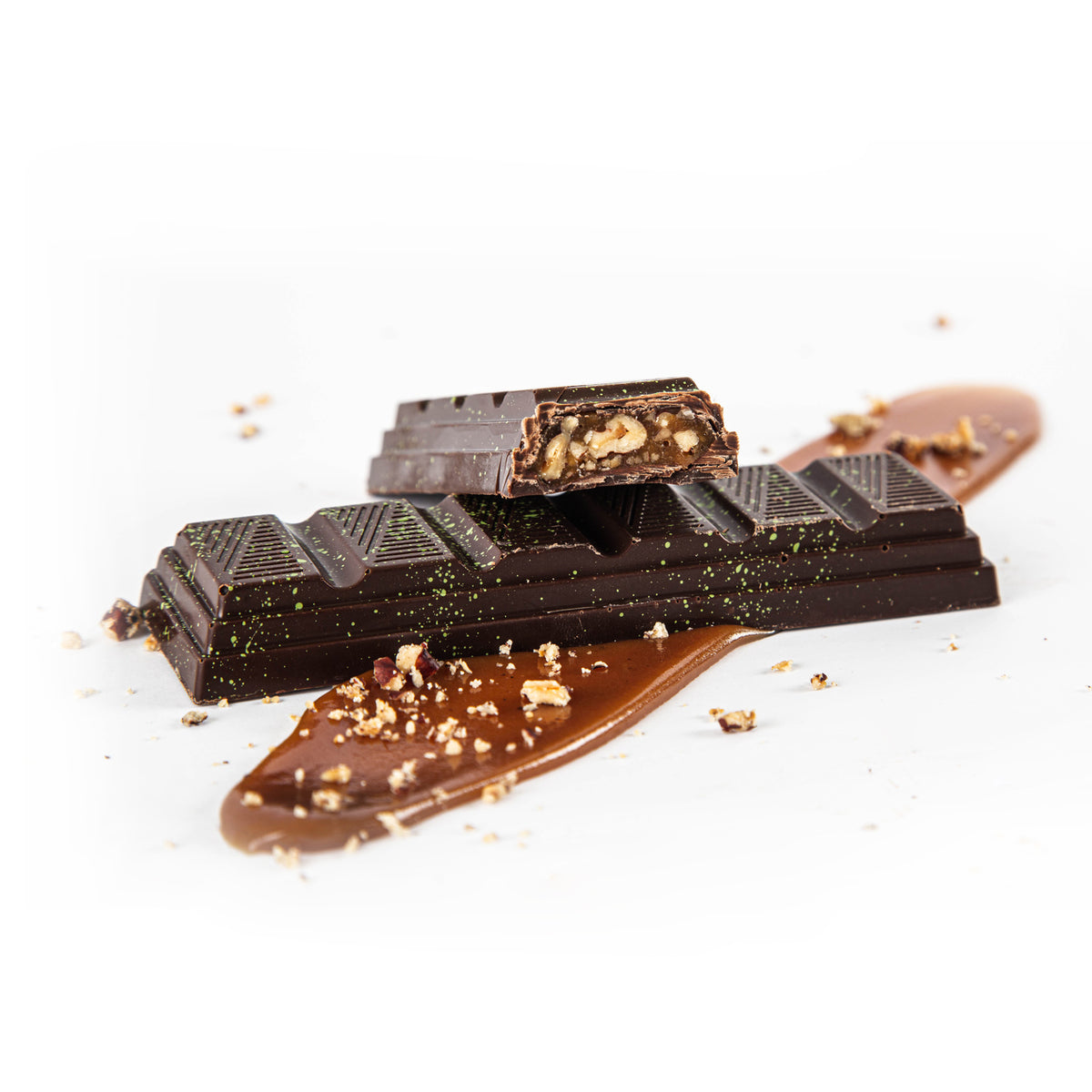 Barre de chocolat - Caramel et pacanes