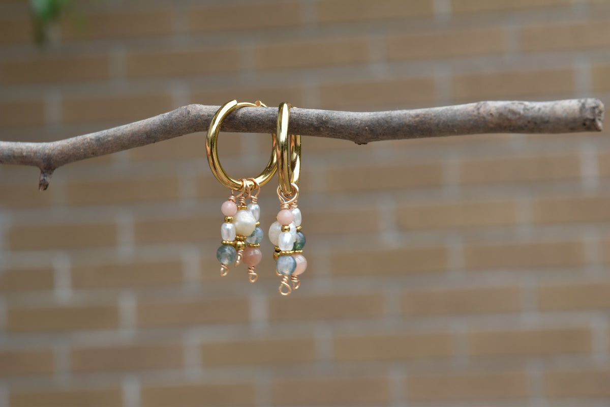 Boucles d'oreilles - Coral reefs hoops