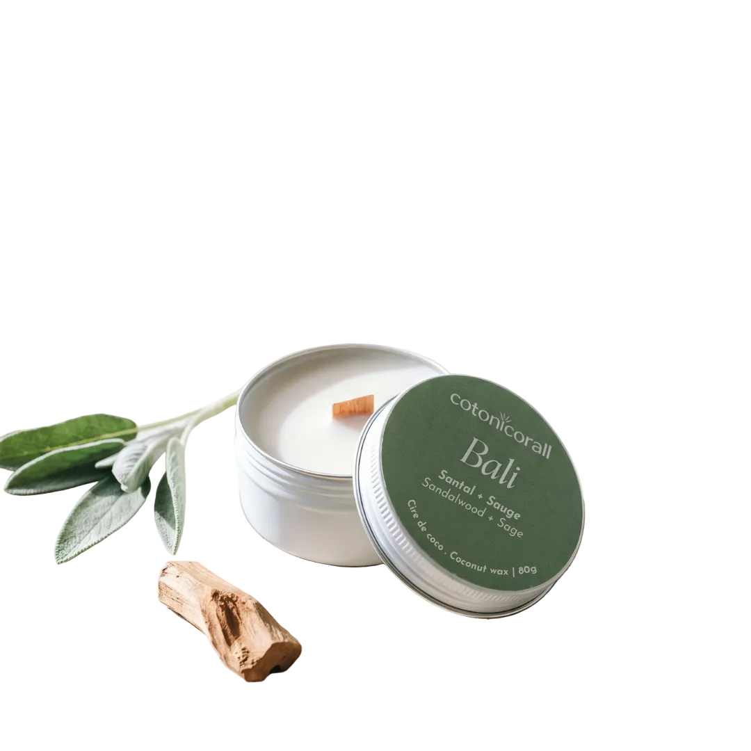 Bali Travel Candle | Sandalwood + Sage