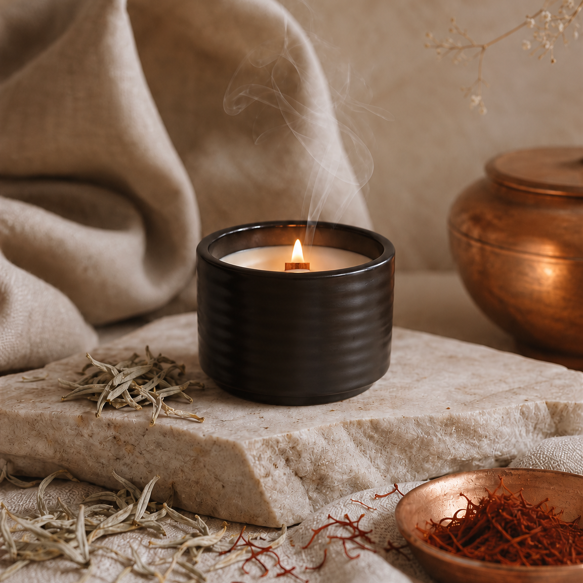 Bengal Candle | Saffron + White Tea