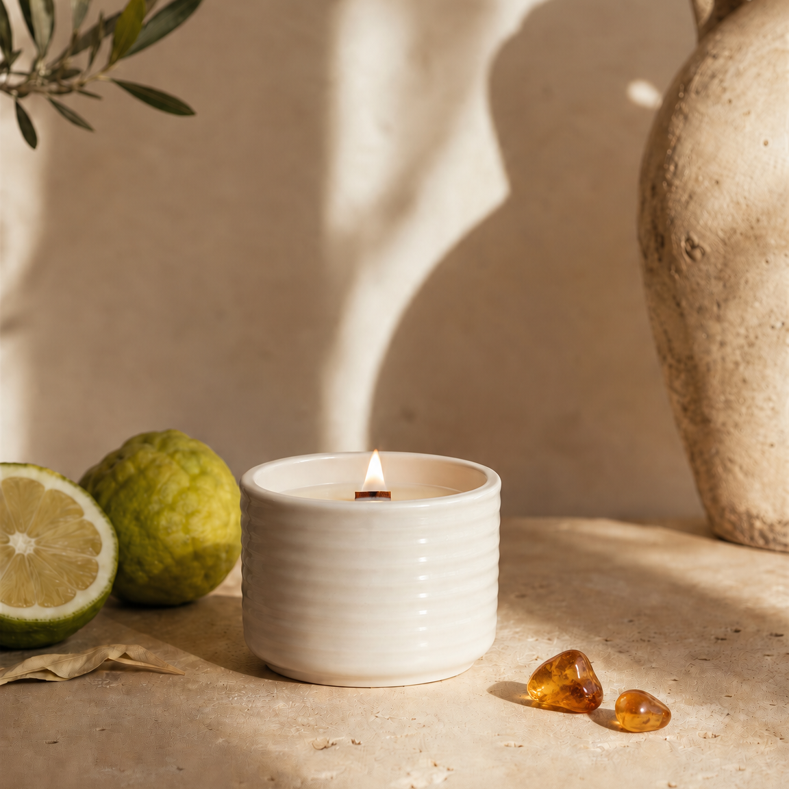 Bougie Sicile | Bergamote + Ambre gris