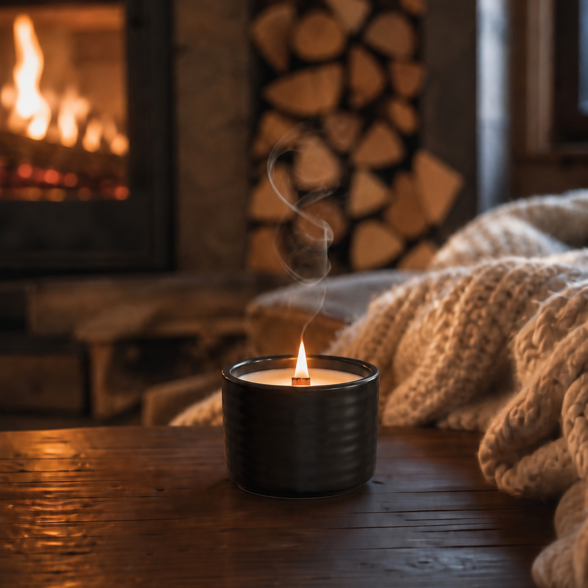Bougie Tremblant | Feu de bois + Ambre