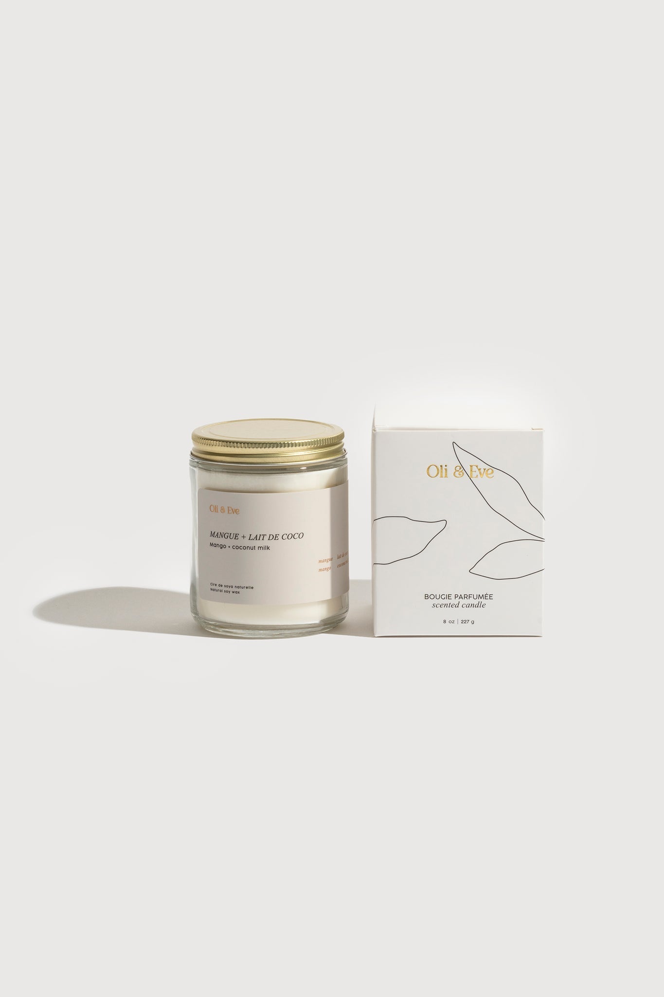Chandelle Mangue et lait de coco - Oli & Eve