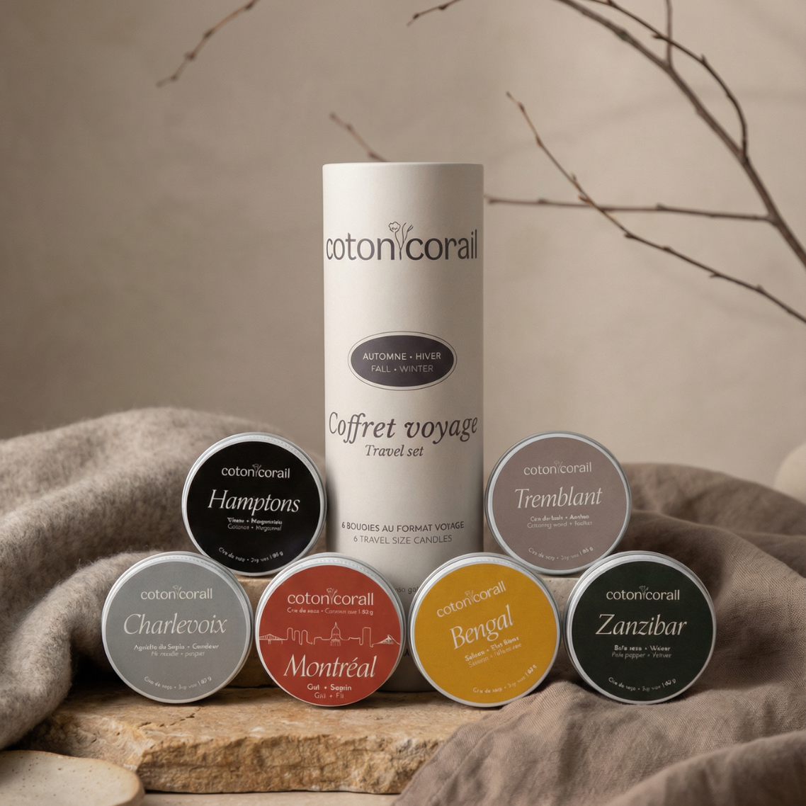 Coffret 6 bougies parfumées – Édition Automne / Hivers