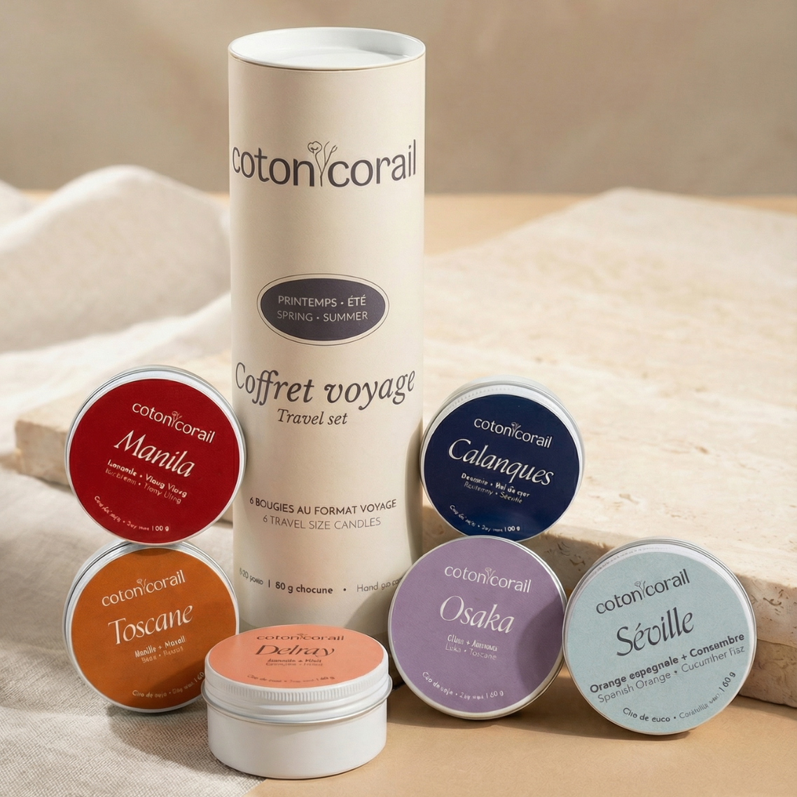 Coffret 6 bougies parfumées – Édition Printemps / Été