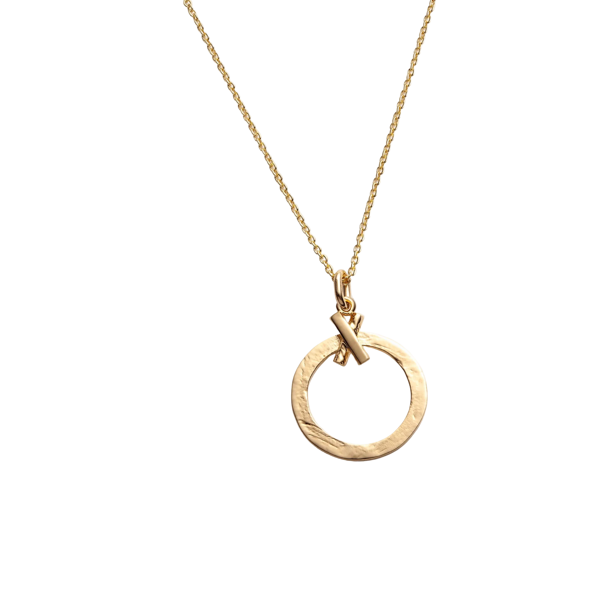 Empathique - Necklace with circular sterling silver pendant
