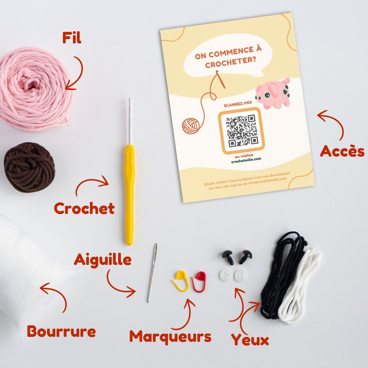 Kit de crochet – Le p’tit cochon