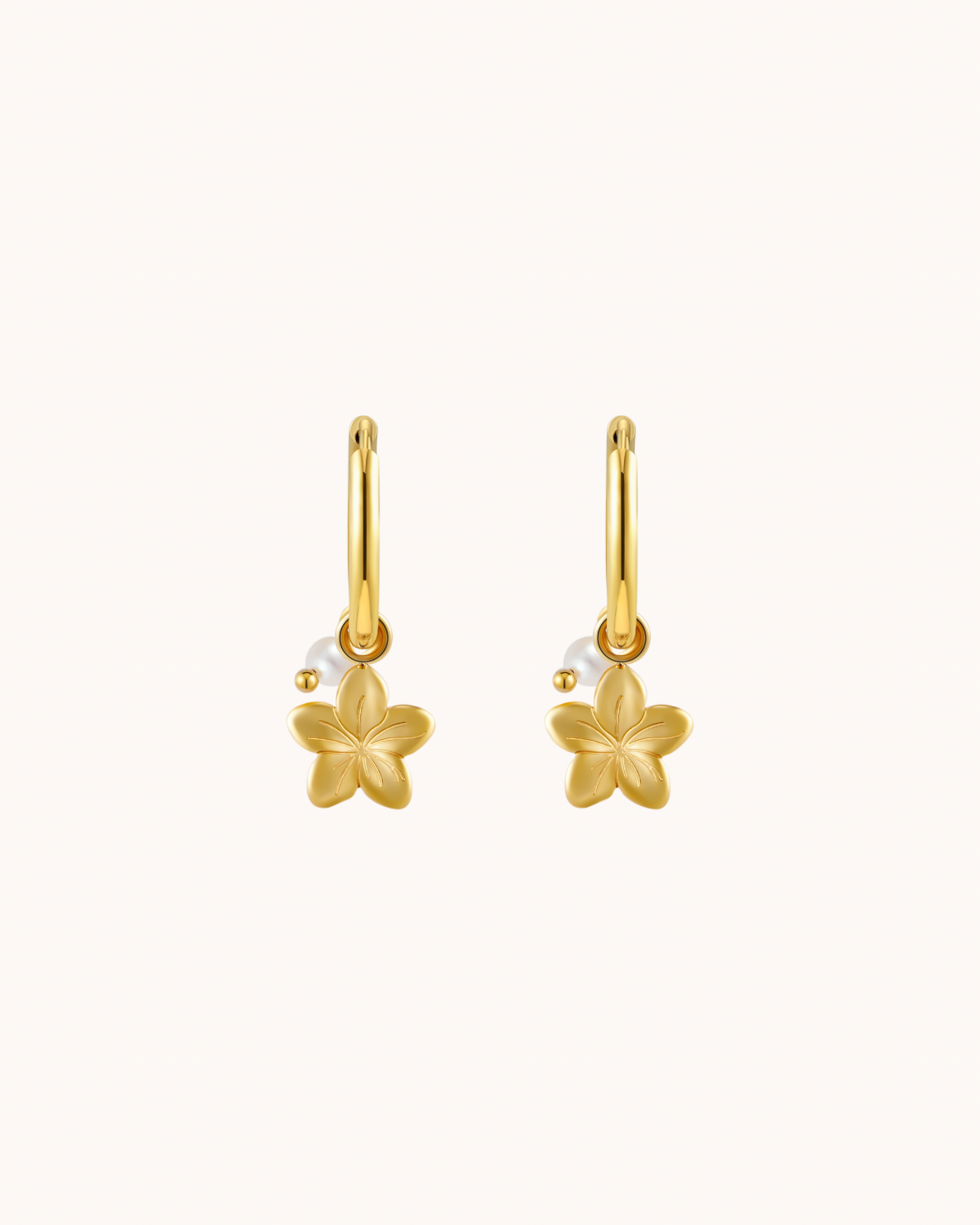 Boucles d'oreilles Hibiscus - shell