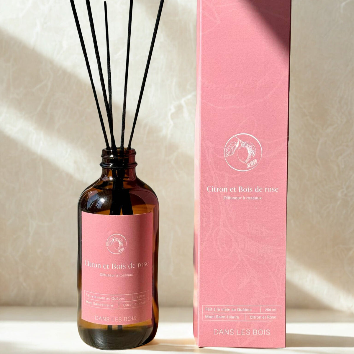 Diffuseur à roseaux - Citron & Bois de Rose