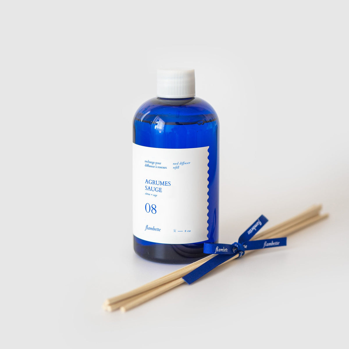 Recharge diffuseur à roseaux Agrumes + Sauge (8 oz)