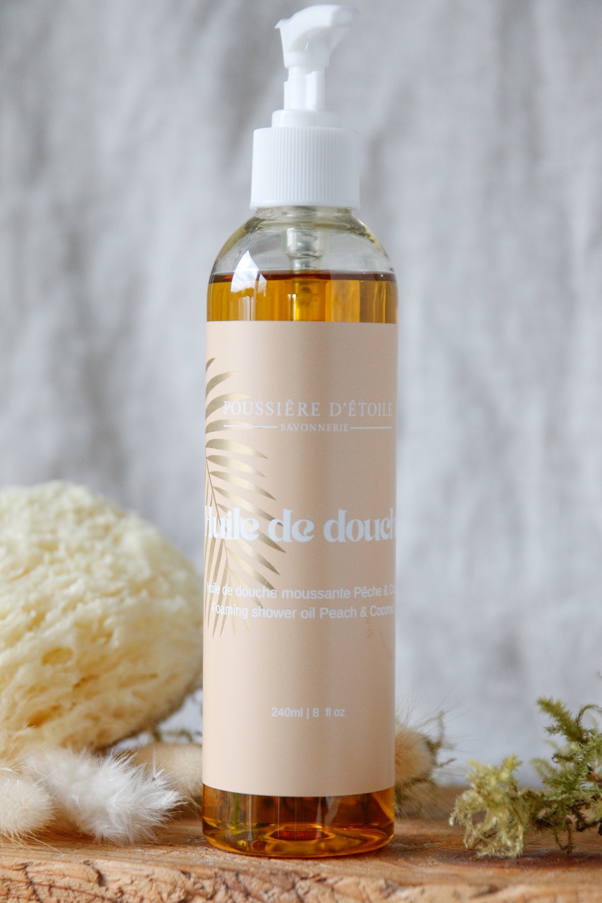 Huile de douche moussante Pêche & coco