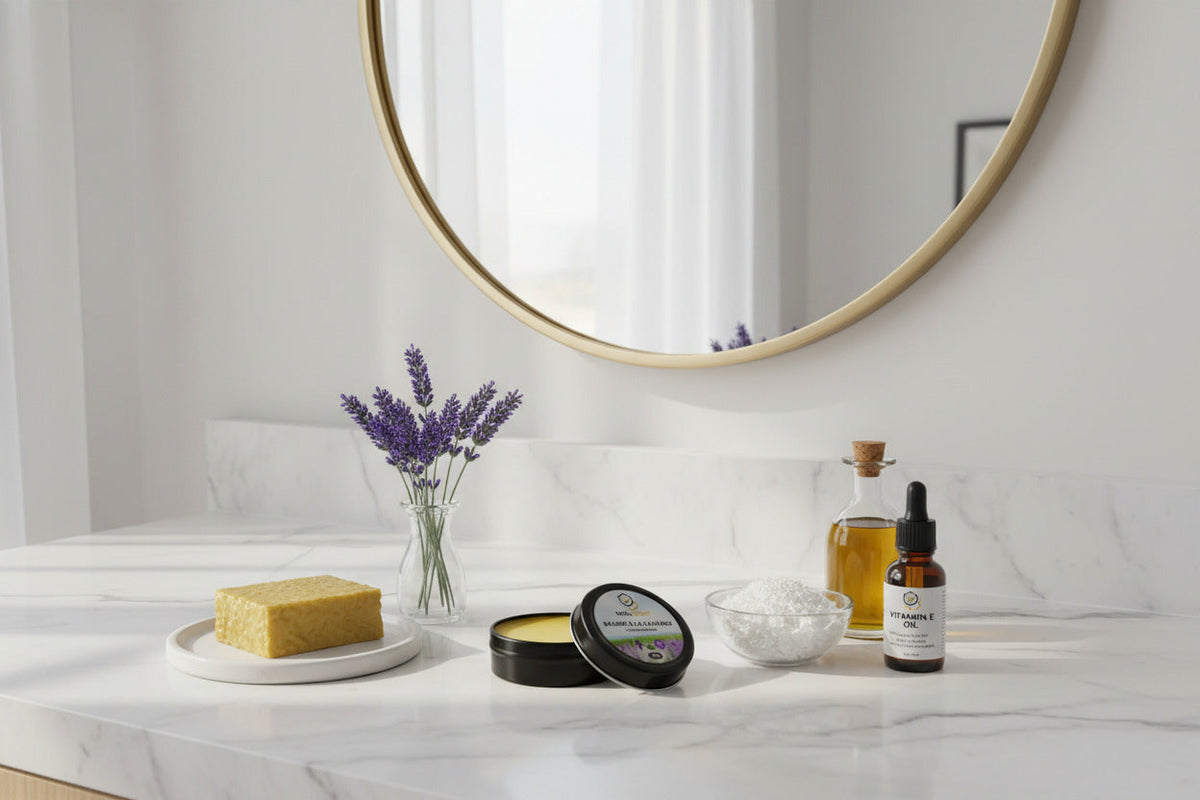 Baume à la cire d'abeille et à la lavande – Soulagement apaisant pour les peaux et les lèvres sèches