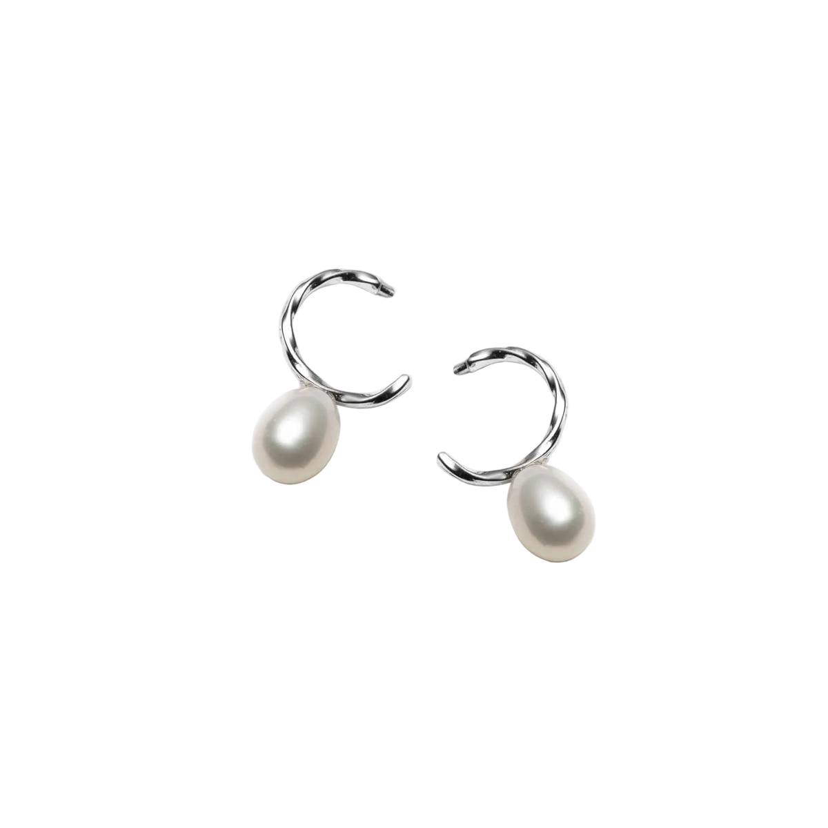 Boucles d'oreilles Créoles Perles Blanches - Élégance intemporelle et raffinement contemporain