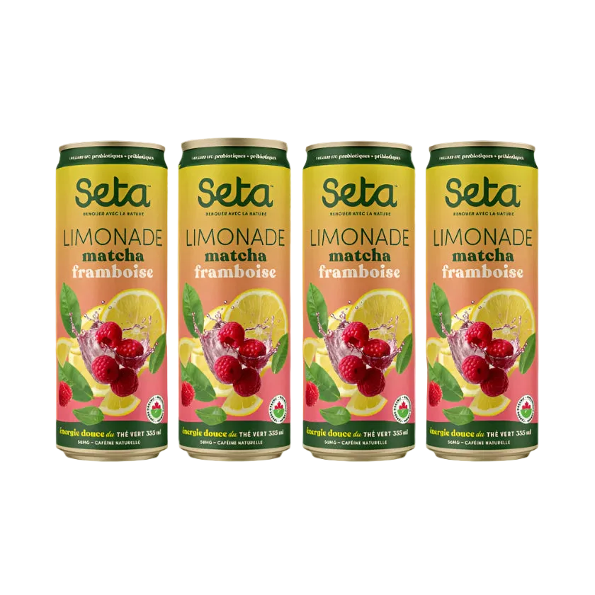 Limonade matcha framboise