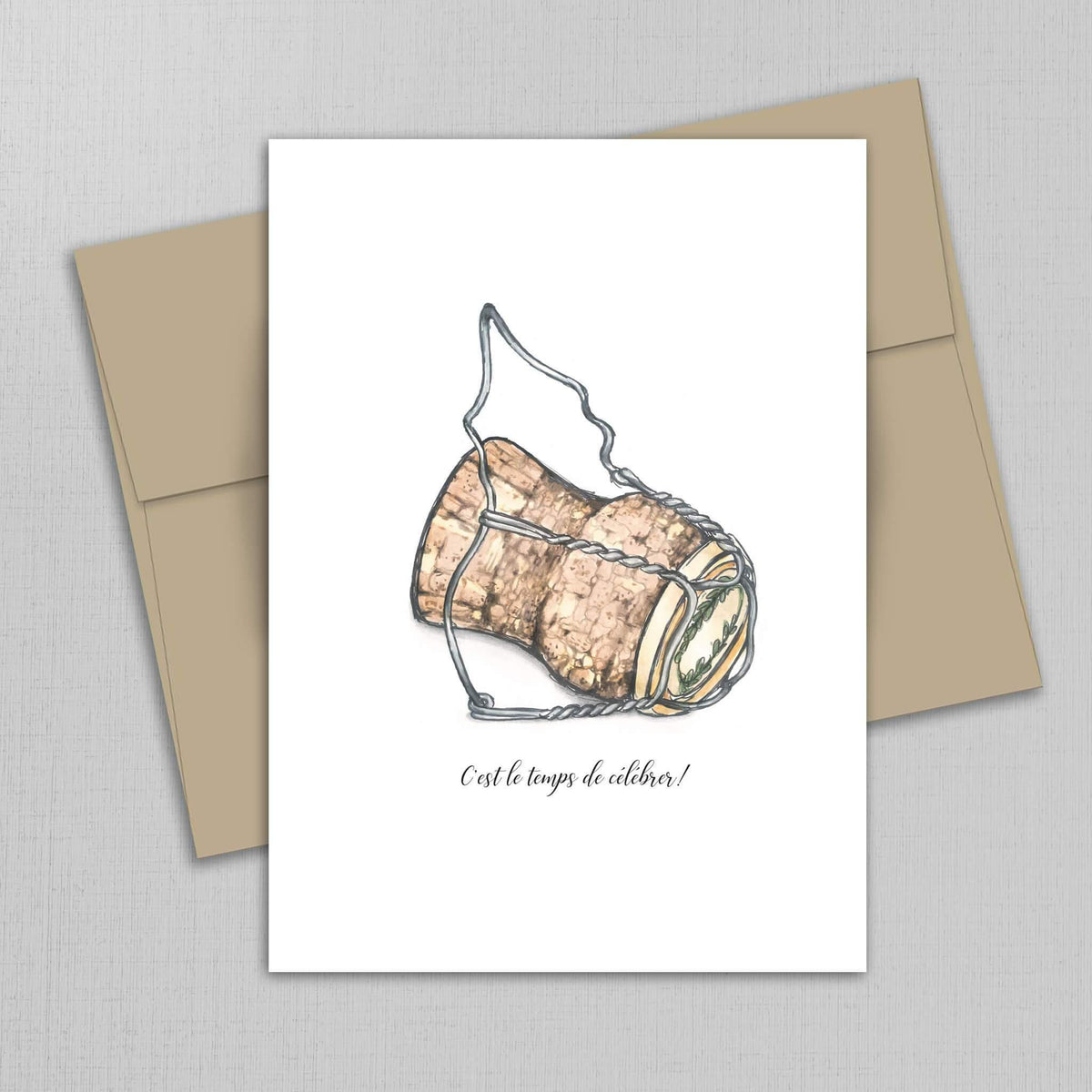 Carte de souhaits - Bouchon de bulles (avec texte)