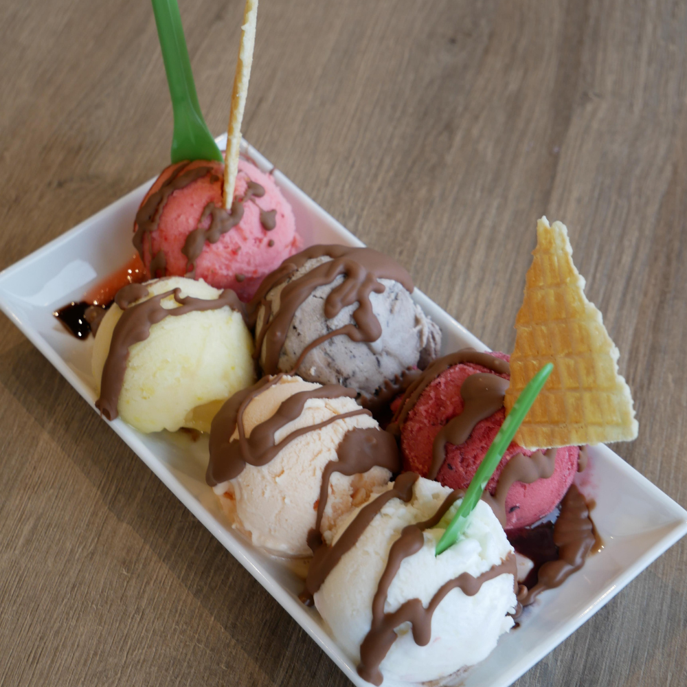 Plateau de dégustation et gelato ou sorbet pour 2 personnes - Folie Glacée