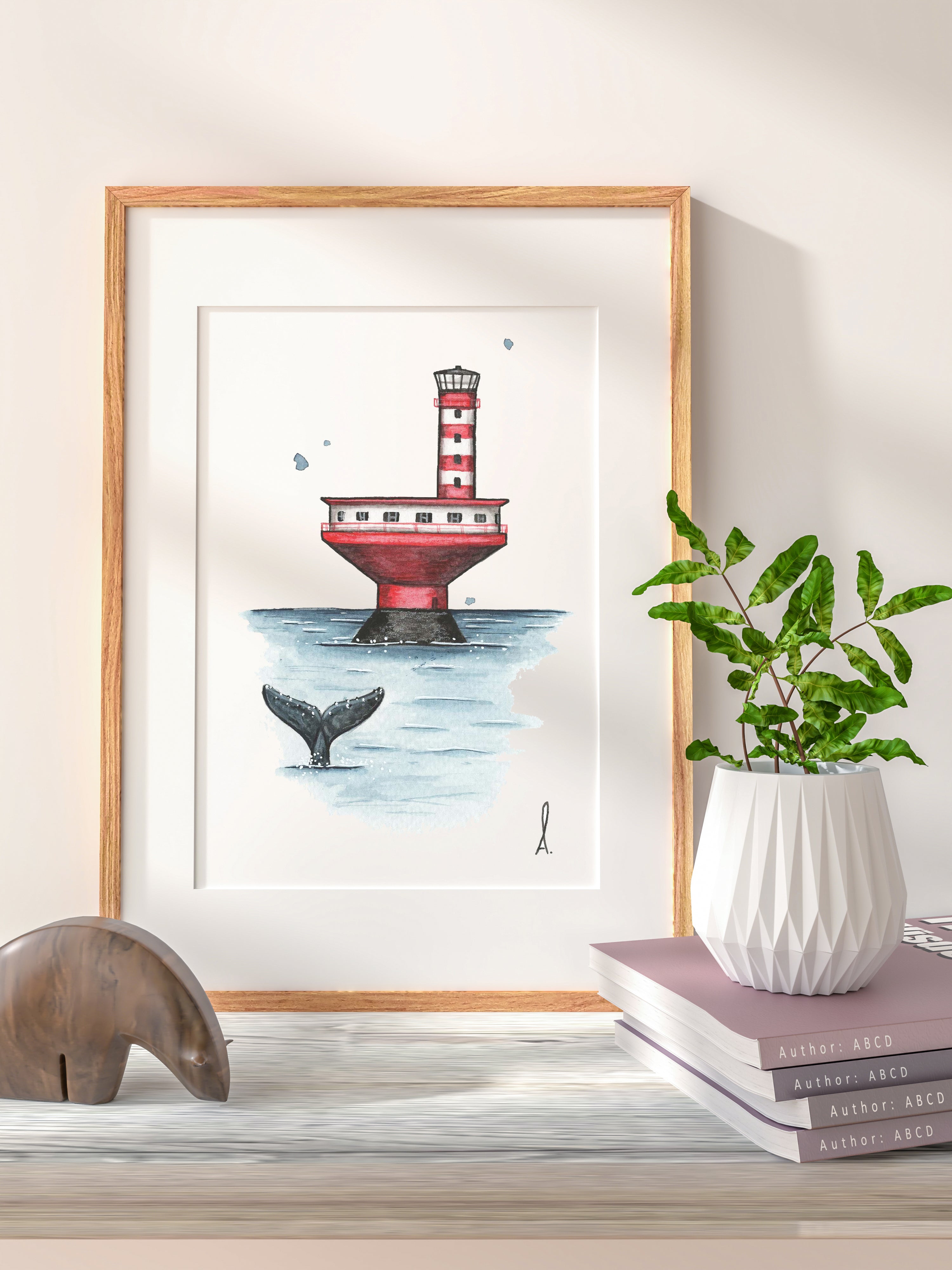 Affiche - Phare queue baleine - 5'' x 7''