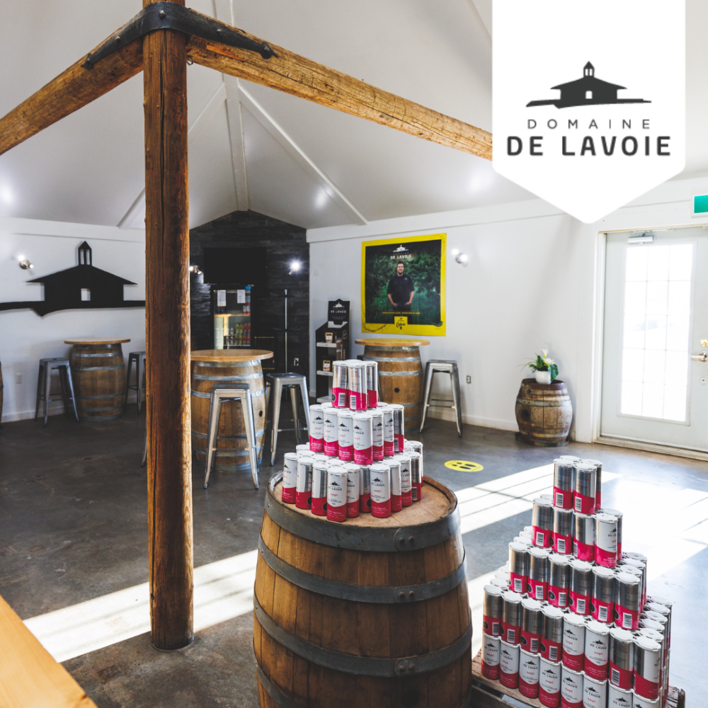 Dégustation de vin et bouteille - Domaine de Lavoie - Vignoble et cidrerie