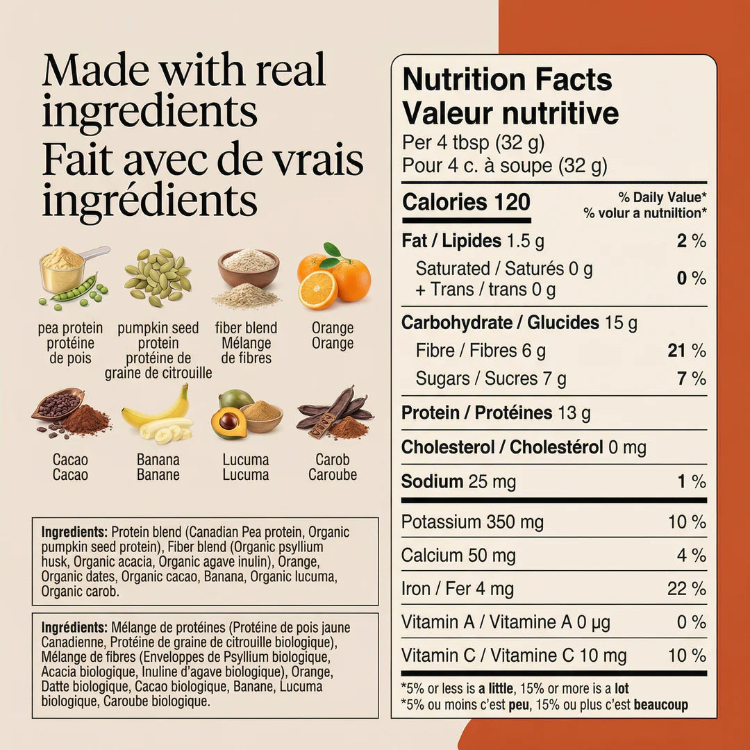 Mélange à smoothie - Chocolat et orange