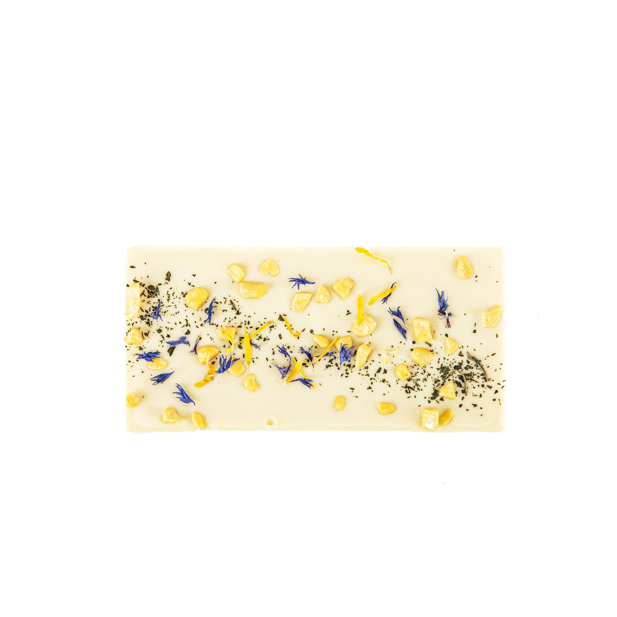 Tablette de chocolat Gaspésie blanc - Fruit de la passion, menthe et fleurs