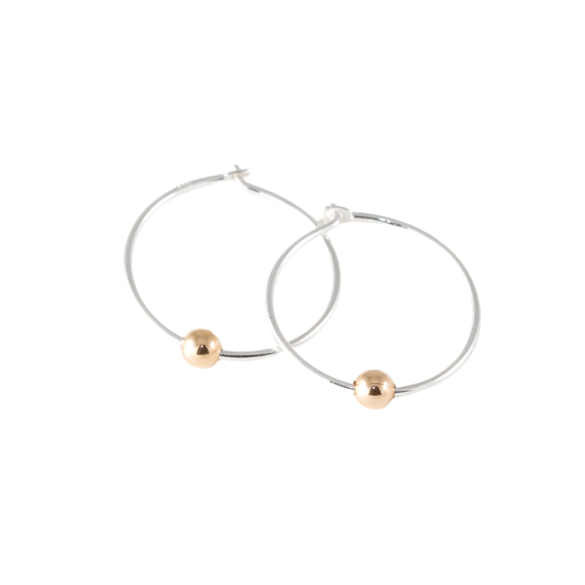 Boucles d'oreilles anneaux dormeuses 16mm – Argent – Petit