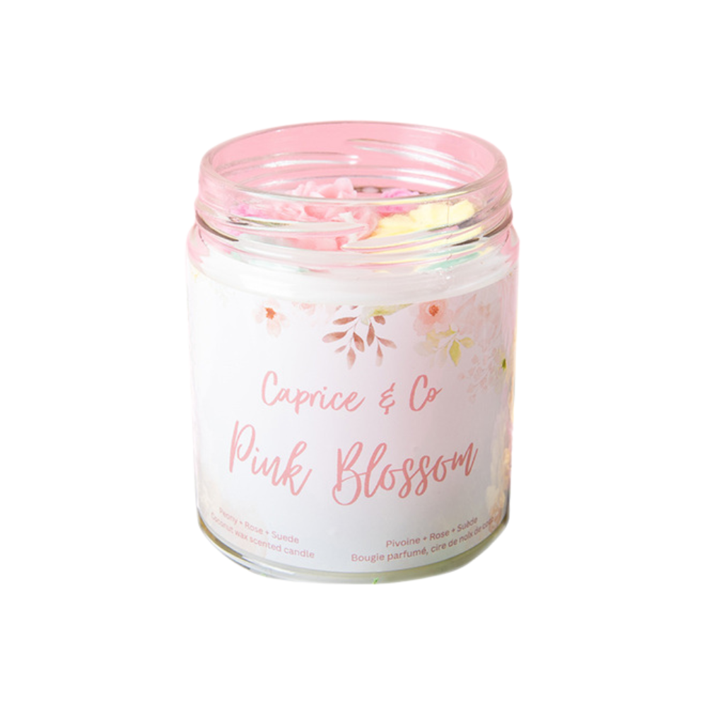 Bougie Pink Blossom - Pivoine, Rose & Suède