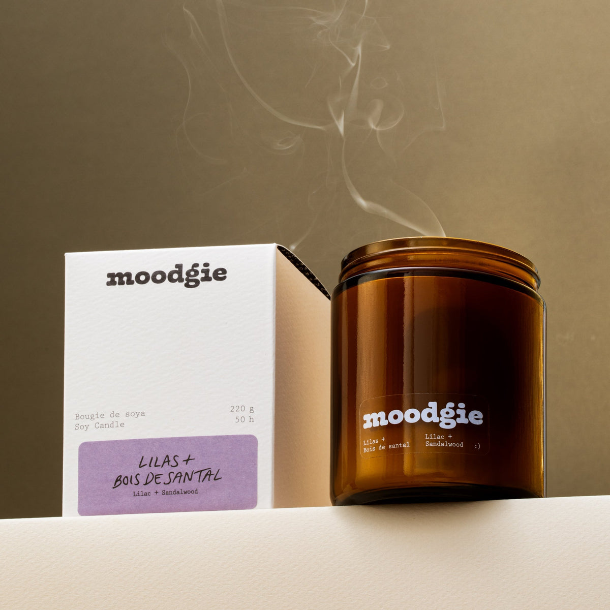 Chandelle - Lilas et bois de santal