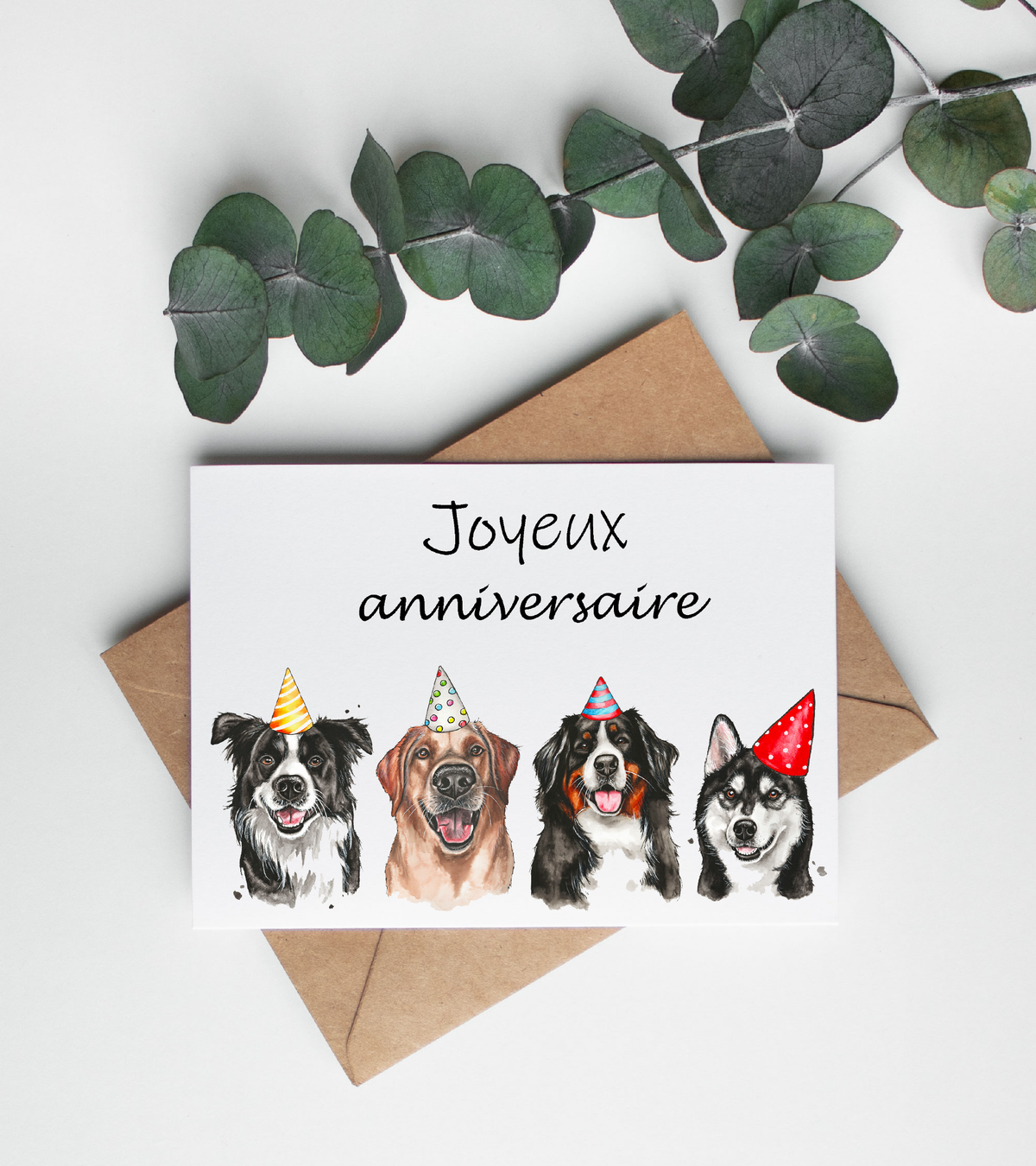 Carte de souhait - Party de chiens