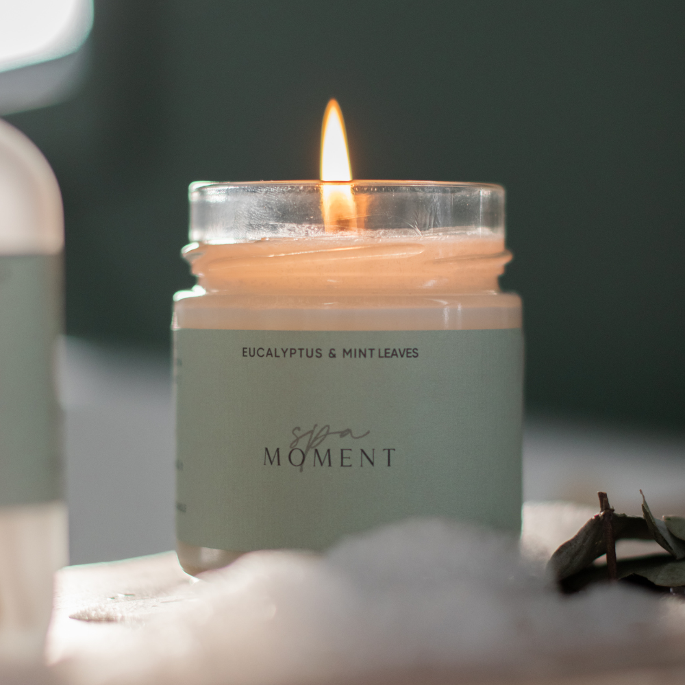 Chandelle Moment spa - Eucalyptus & feuille de menthe