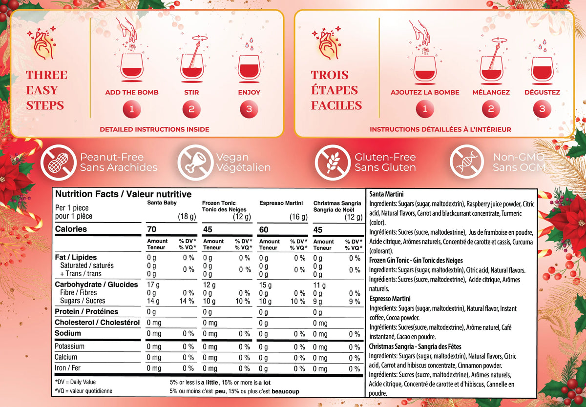 Coffret bombes à cocktail - Variété des Fêtes