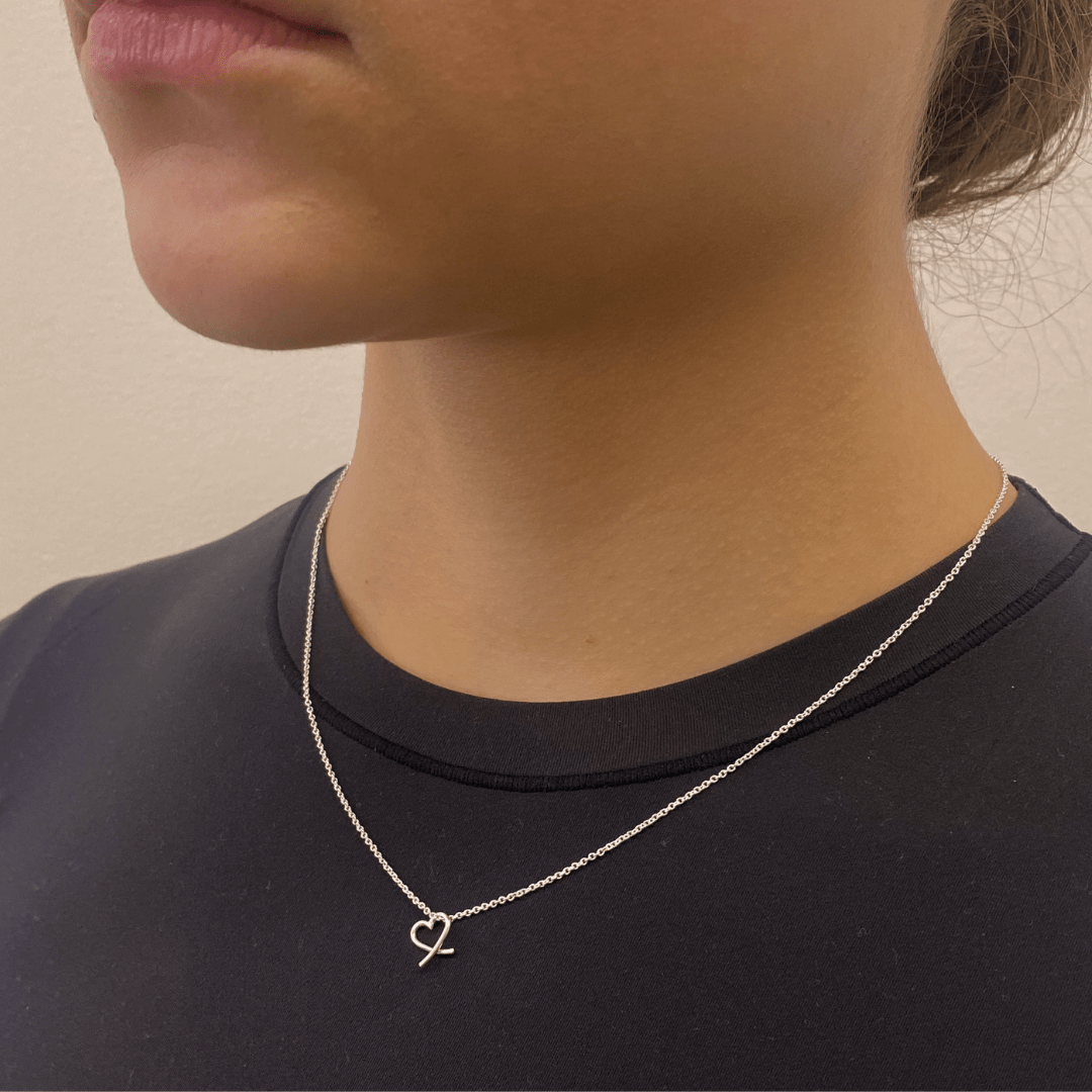 Collier Cœur Croisé - Argent Sterling