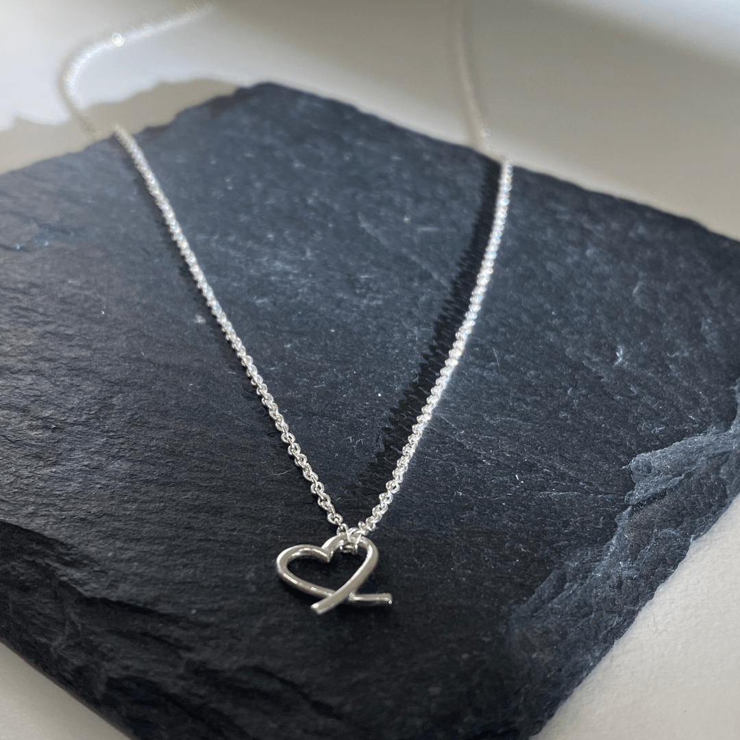 Collier Cœur Croisé - Argent Sterling