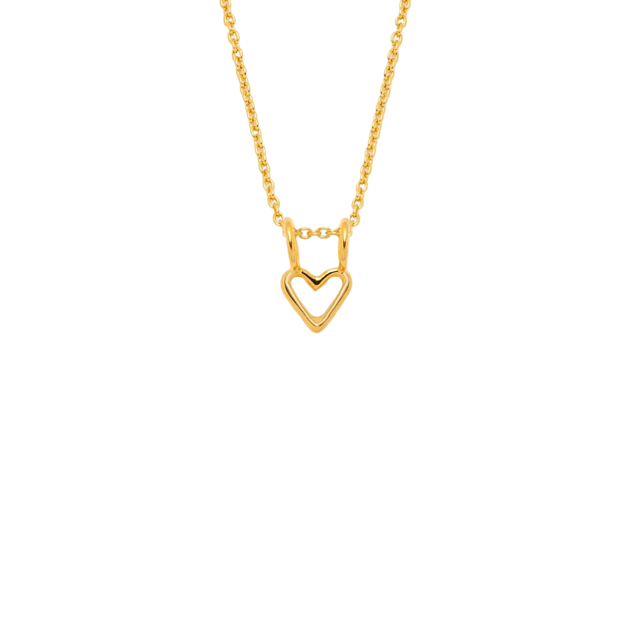 Collier avec breloque en forme de coeur - Pendentif coeur argent sterling ou or