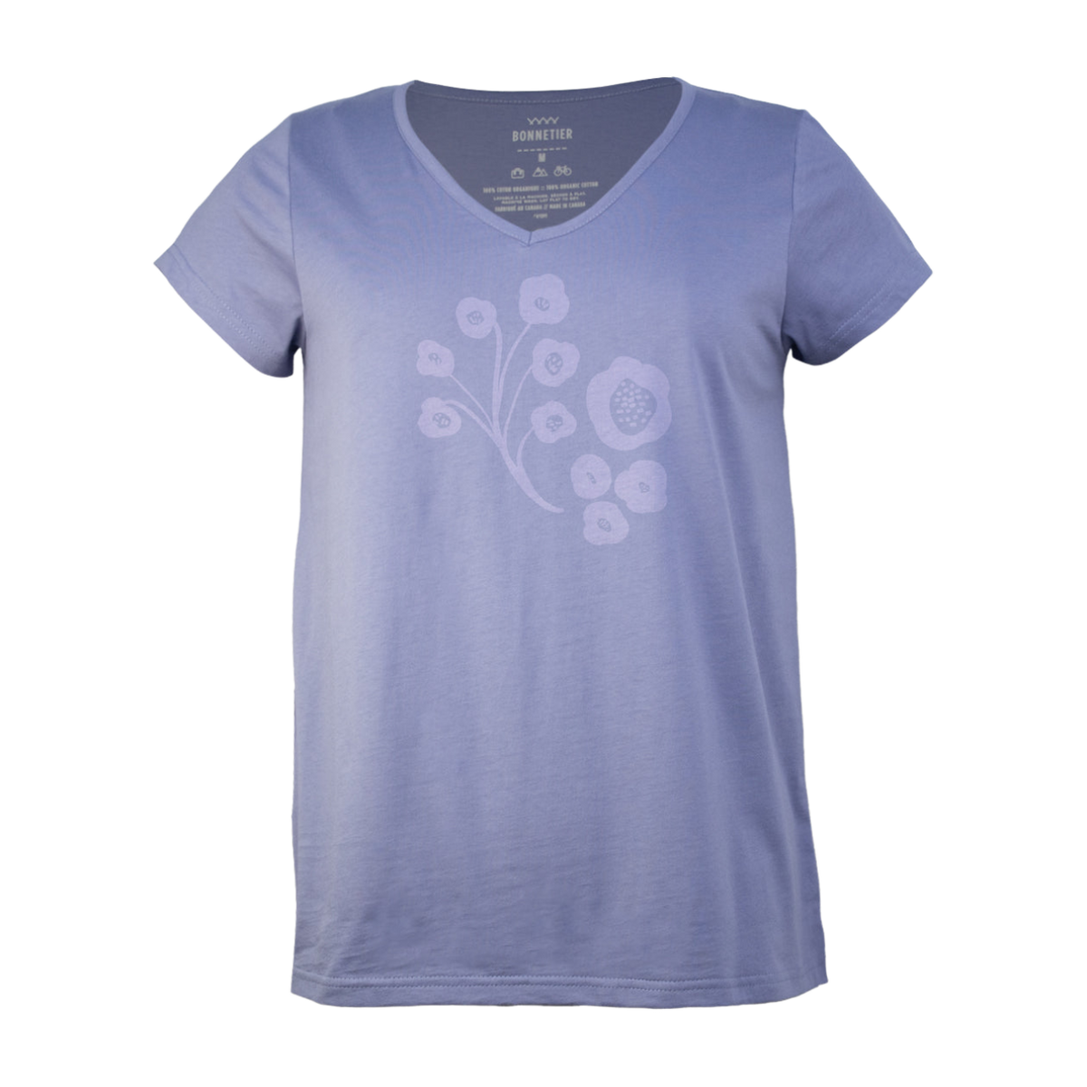 T-Shirt Femme couleur Lavande - Coquelicot - BONNETIER