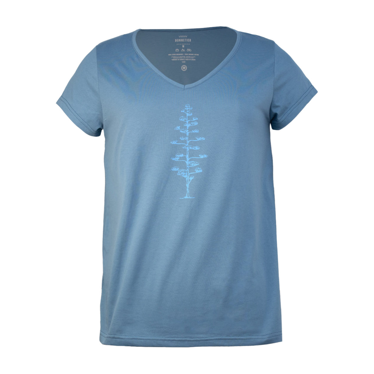 T-Shirt Femme couleur Turquoise - Hinoki Tree - BONNETIER